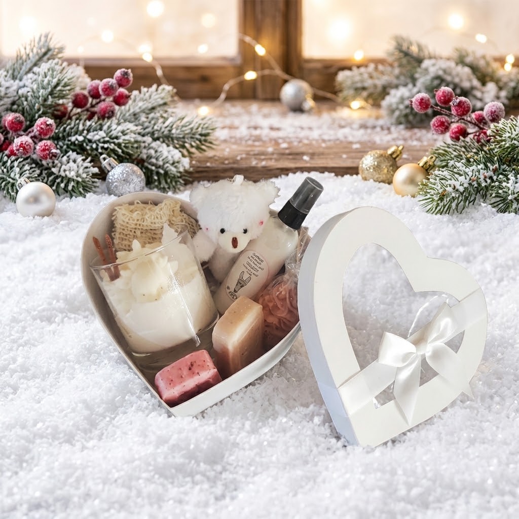 Coffret coeur enneigé
