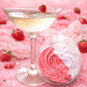 Chantilly de douche/bain - Champagne/Fraises