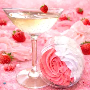 Chantilly de douche et bain - Parfum champagne/fraise
