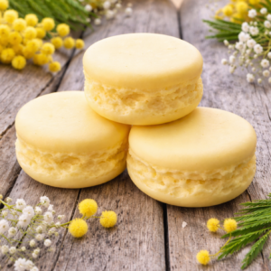 Macaron en savon - Parfum mimosas