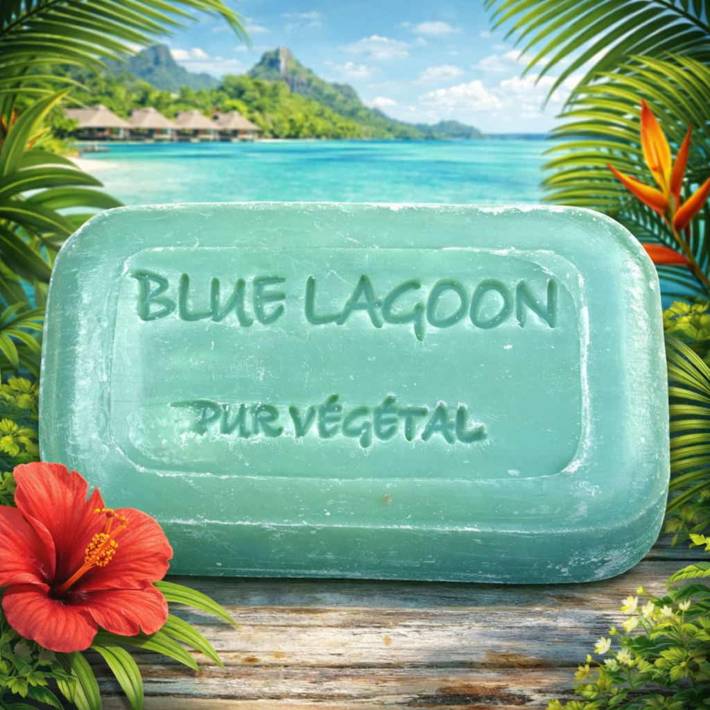 Savon bio à l'huile d'argan - Parfum blue lagoon