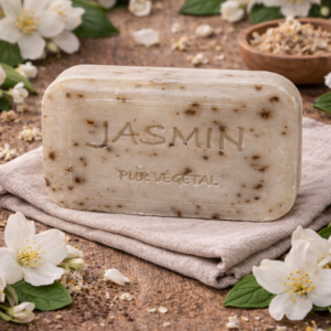 Savons à l'huile d'argan bio pur végétal - Jasmin broyé