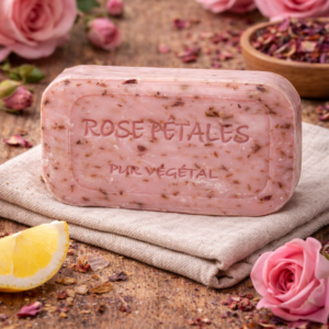 Savons à l'huile d'argan bio pur végétal - Rose pétale