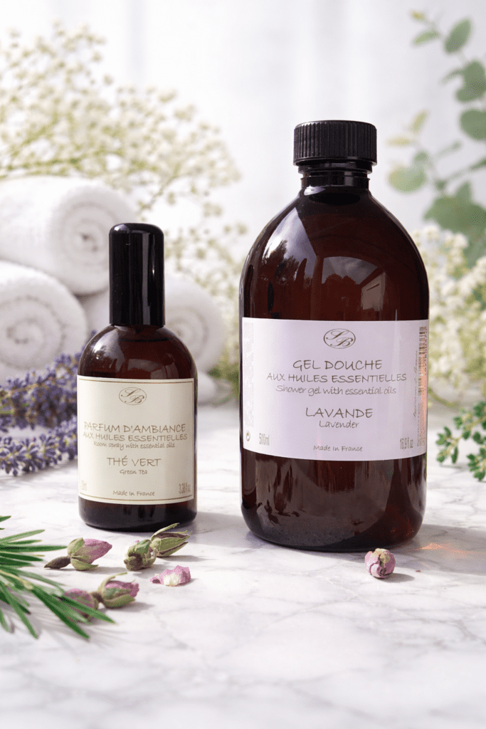 Gel douche aux huiles essentielles - la boîte à envies