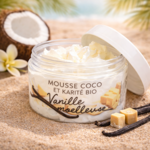 Mousse coco et karité bio - Vanille moelleuse - Crème hydratante