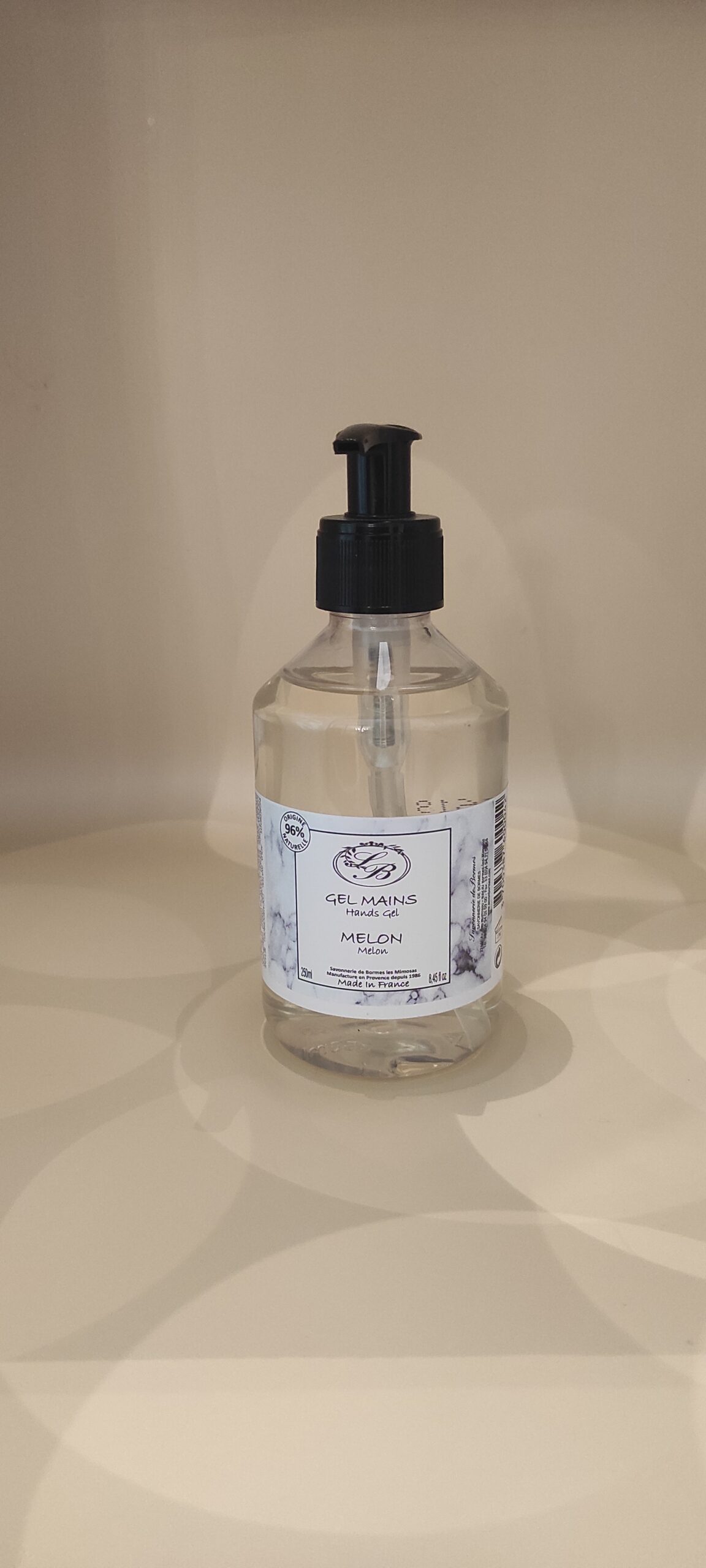 Gel lavant pour les mains au parfum de melon
