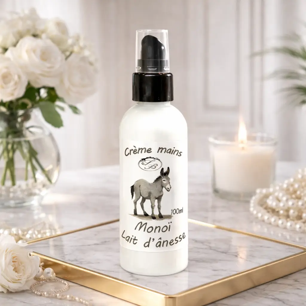 Lait bio au lait d'ânesse pour les mains