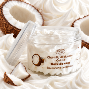 Chantilly de douche artisanale - parfum noix de coco