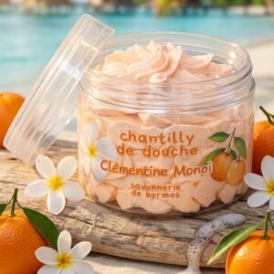 Chantilly de douche artisanale clémentine monoï