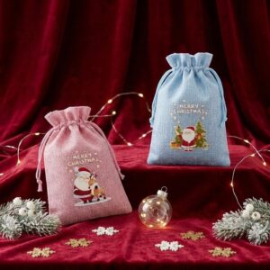 Pochette de Noël avec liens - Dimensions 15*20 cm
